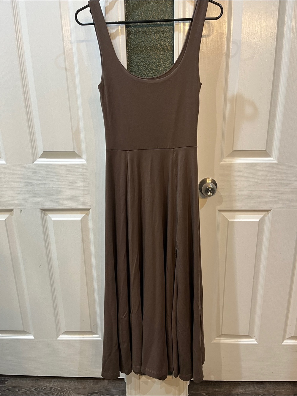 American Eagle Outfitters Brown Scoop Neck Sleeveless Maxi Dress